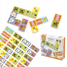 Viga Toys Dřevěná hra Domino Farma 28 prvků