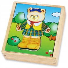 Viga Toys Dřevěná skládačka Puzzle Oblékněte mě
