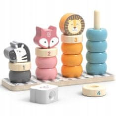 Viga Toys Dřevěné vzdělávací puzzle se zvířátky