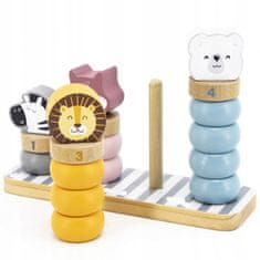 Viga Toys Dřevěné vzdělávací puzzle se zvířátky