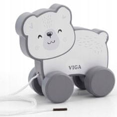 Viga Toys Dřevěný tahač ledních medvědů - PolarB