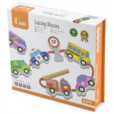 Viga Toys Hračky dřevěné bloky dřevěné prokládané