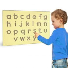 Viga Toys Naučit se psát šablonu malých písmen pro desku
