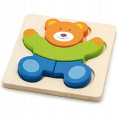 Viga Toys První dřevěná skládačka Teddy