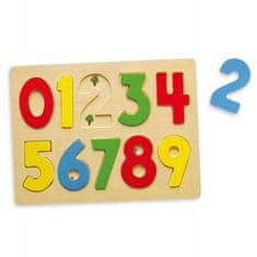 Viga Toys Puzzle pro naučení počítat Dřevěná skládačka Eduka
