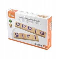 Viga Toys Sada dřevěných magnetických písmen