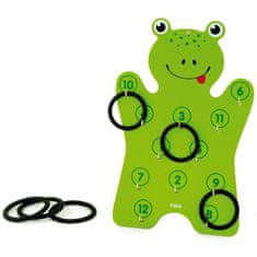 Viga Toys Dřevěná hra Házení žabího prstenu na cíl