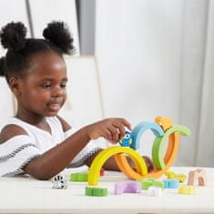 Viga Toys dřevěné duhové puzzle kostky Creative Mo