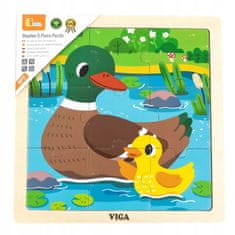 Viga Toys Handy Wooden Puzzle Ducks 9 elementů
