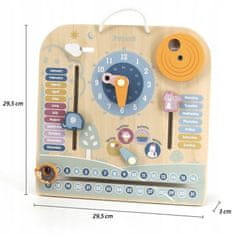 Viga Toys PolarB dřevěný kalendář a hodiny