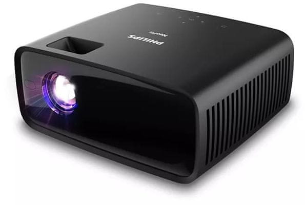 Přenosný projektor Philips NeoPix 120, HD 720p, 100 ANSI lumenů, černý (NPX120/INT) rozlišení HD až Full HD výborná životnost vysoce efektivní svítivost kompaktní rozměr lehký pro přenos