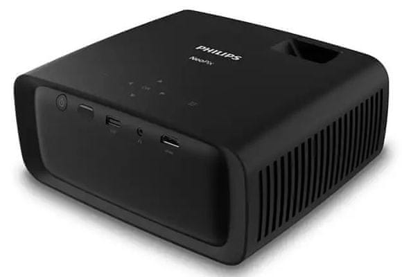 Přenosný projektor Philips NeoPix 120, HD 720p, 100 ANSI lumenů, černý (NPX120/INT) rozlišení HD až Full HD výborná životnost vysoce efektivní svítivost kompaktní rozměr lehký pro přenos