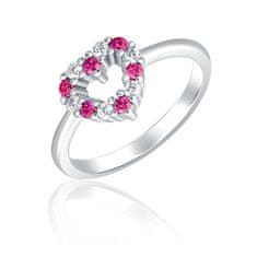 JVD Romantický stříbrný prsten se zirkony SVLR0434SH2BR (Obvod 54 mm)