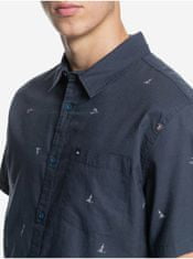 Quiksilver Tmavě modrá pánská vzorovaná košile s krátkým rukávem Quiksilver S