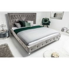 Invicta Interior (2733) EXTRAVAGANCIA luxusní postel 180x200cm šedý samet
