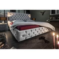Invicta Interior (2727) PARIS luxusní postel 180x200cm šedý samet