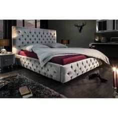 Invicta Interior (2727) PARIS luxusní postel 180x200cm šedý samet