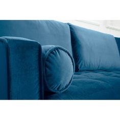 Invicta Interior (2678) COZY VELVET moderní pohovka, modrý samet 260 cm