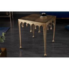 Invicta Interior (3220) LIQUID LINE L design odkládací stolek zlatý 50cm
