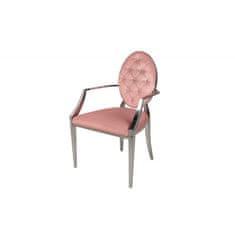Invicta Interior (3265) MODERNO TEMPO luxusní stylová židle s opěrkami růžová
