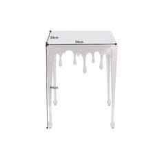 Invicta Interior (3021) LIQUID LINE design odkládací stolek stříbrný