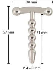PENISPLUG Kovový kolík do penisu ve tvaru kotvy Anchor Small (kuličkový, 8 mm)