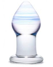 Glas Skleněný anální kolík Amethyst Rain - 7,7 cm (Gläs)