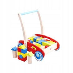 Tooky Toy TOOKY TOY Dřevěný chodítko pro děti + Gr
