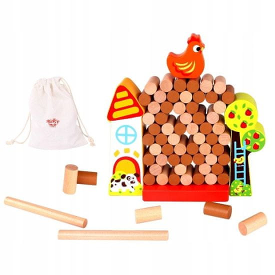 Tooky Toy TOOKY TOY Game Jenga The Falling Hen Wooden Farm