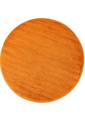4sleep Kusový koberec kulatý PORTOFINO oranžový Oranžová PORTOFINO 30/30/120 120x120 1cm až 1,9cm Jednobarevný