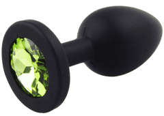 TWIXO Group Silikonový anální kolík se šperkem (světle zelený)