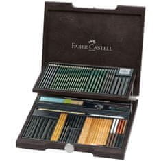 Faber-Castell Pitt Monochrome set dřevěná kazeta