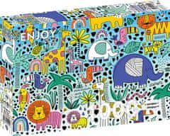 ENJOY Puzzle Doodle Safari 1000 dílků