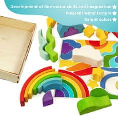 Ulanik Dřevěná hračka Montessori Mozaika "Sky"