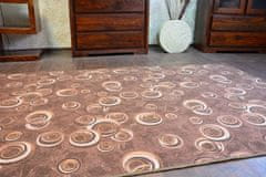 Dywany Lusczów Kusový koberec DROPS Bubbles hnědý, velikost 100x250