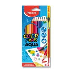 Maped Pastelky Color Peps Aqua 12 barev + štětec