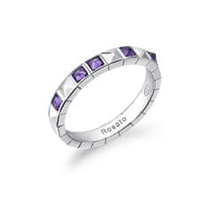 Rosato Hravý stříbrný prsten se zirkony Cubica RZCU92 (Obvod 58 mm)