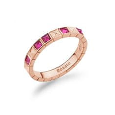Rosato Moderní bronzový prsten se zirkony Cubica RZCU93 (Obvod 58 mm)