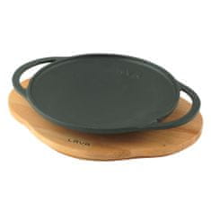 Lava Litinová pánev "wok" 20cm s dřevěným podstavcem