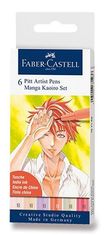Faber-Castell Faber - Castell Popisovač Pitt Artist Pen Manga Kaoiro 6 ks