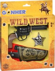 Gonher Kovbojská pistole Set s pouzdrem na odznak