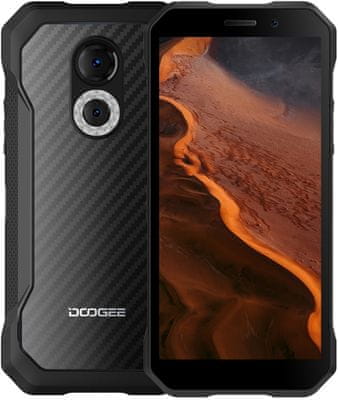 Doogee S61 NFC night vision kamera OS Android 12 LTE připojení odolný, vodotěsný, velká výdrž baterie, GPS, Glonass a Beidou OS Android LTE vojenský certifikát MIL-STD-810G krytí IP68 IP69K Gorilla Glass 5 odolný telefon odolná konstrukce