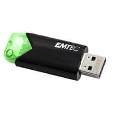Emtec USB flash disk "B110 Click Easy", černo-zelená, 64GB, USB 3.2