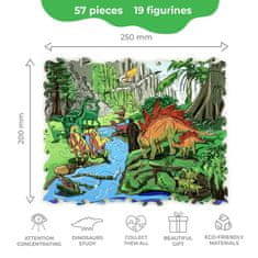 Ulanik Dřevěný Puzzle "Suchozemské Dinosauři"