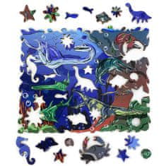 Ulanik Dřevěný Puzzle "Mořské Dinosauři"