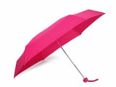 Kraftika 1ks bordó skládací mini deštník s puntíky