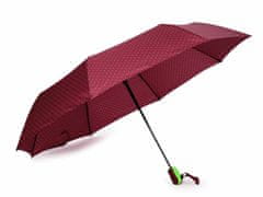 Kraftika 1ks hnědá dámský skládací vystřelovací deštník s puntíky