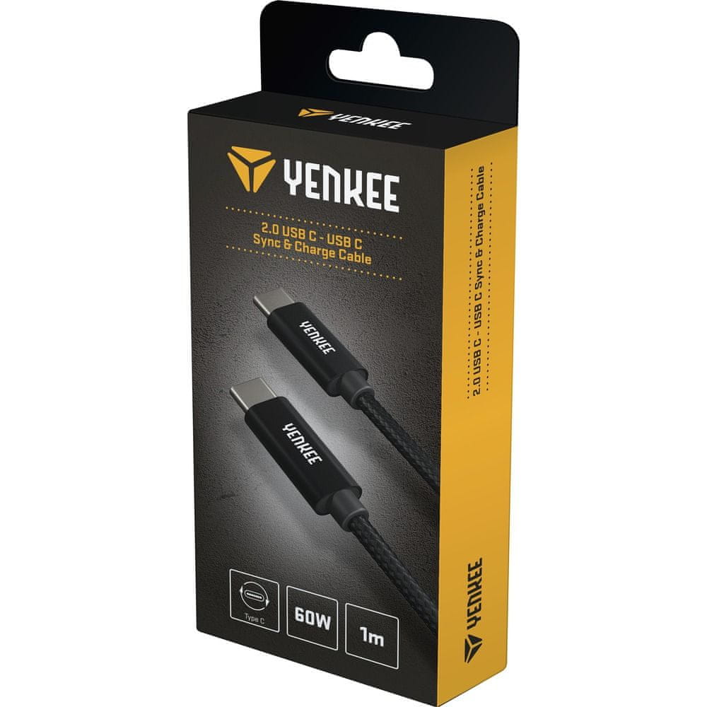 Yenkee YCU C101 BK kabel USB C-C 2.0/ 1m YCU C101BK