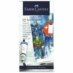 Faber-Castell Akrylové barvy v tubě set 12 barevné