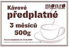 Kávové předplatné - čerstvě pražená káva z různých zemí každý měsíc až na váš stůl, 3, 500 g